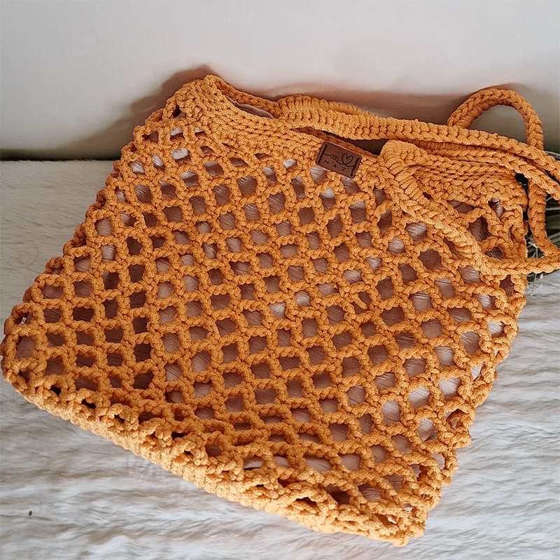 Orange Crochet Bag - MAZ Handmade