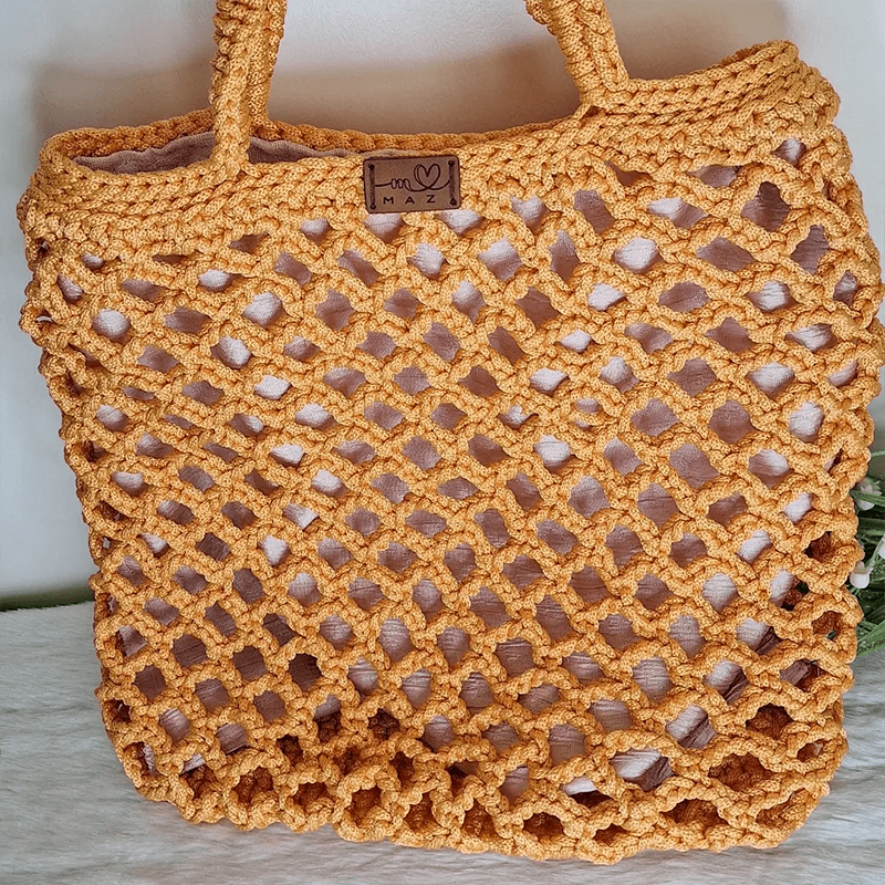 Orange Crochet Bag - MAZ Handmade