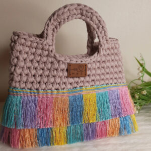 PapayaWhip crochet bag